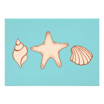 Seashell  Beach Invitations