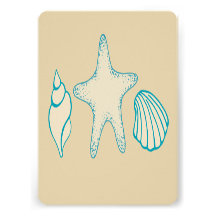 Seashell  Beach Invitations