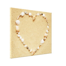 Seashell Heart Canvas Print