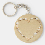 Seashell Heart Keychain
