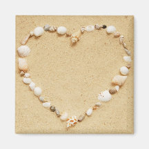 Seashell Heart Magnets