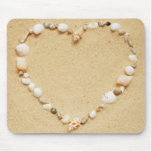 Seashell Heart Mouse Mat