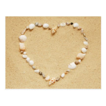 Seashell Heart Post Card