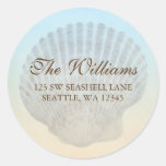 Seashell Tropical Beach Address Label Sticker