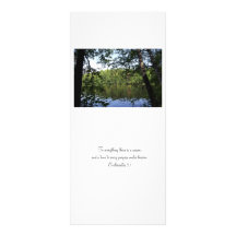 Season Ecclesiastes Lake Forest Bookmark Promotion Personalized Rack Card