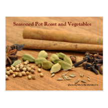 Seasoned Pot Roast and Vegetables Post Card