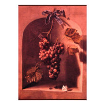 SEASON'S FRUITS - PROSPERITY ,pink red brown Custom Announcement