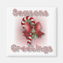 "Seasons Greetings" Christmas Magnet