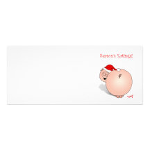 Season's Greetings (Eatings) Pig Cartoon. Custom Invites