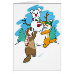 Season's Greetings Ferrets Greeting Cards