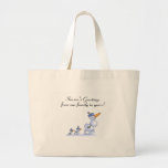Seasons Greetings From Our Family To Yours Snowmen Canvas Bag