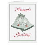 Season's Greeting's (holly bells) Greeting Cards