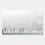 Seasons Greetings Pine Tree Sticker Gift Tag Label
