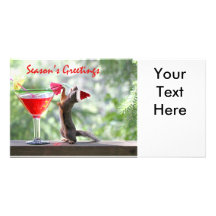 Season's Greetings Squirrel Customized Photo Card