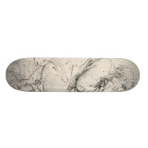 Seated old man skate board decks