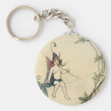 Seated on a Spider's Thread Key Chains