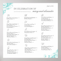 Seating Arrangement Chart Poster