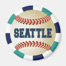 SEATTLE BASEBALL FRIDGE MAGNETS