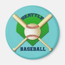 SEATTLE BASEBALL MAGNET