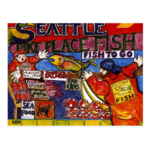 Seattle Fish Market Postcards