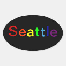 Seattle Oval Stickers