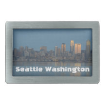 Seattle Washington Rectangular Belt Buckle