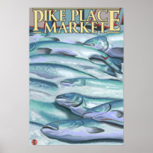 SeattleFish on Ice at Pike Place Market Poster