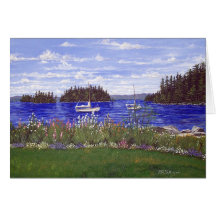 Sebago Lak Blank Greeting Card or Note Card