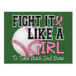Second Base 19 Breast Cancer Post Card