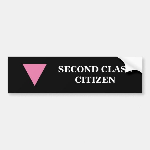 Second class citizen bumper sticker zazzle