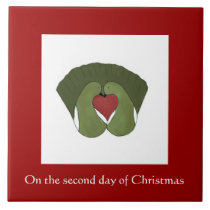 Second Day of Christmas Tile - Turtle Doves tiles