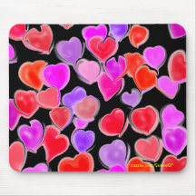 Secret Admirer Hearts mousepad