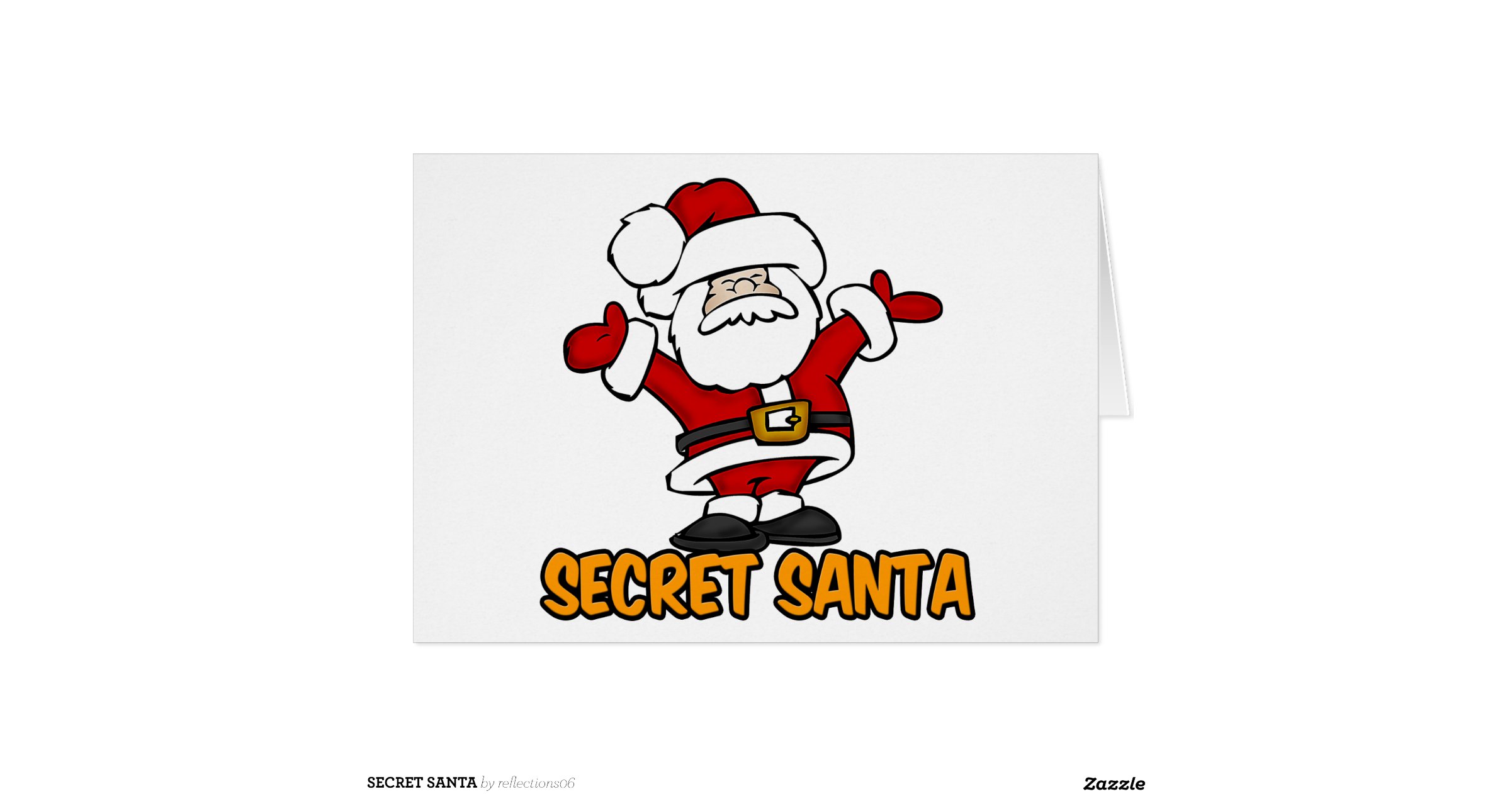 SECRET SANTA NOTE CARD | Zazzle