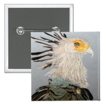 Secretary Bird Button