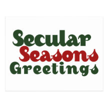 Secular Seasons Greetings Postcards