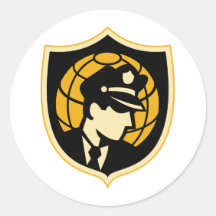 security guard policeman shield stickers