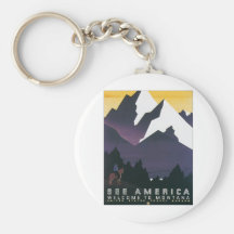 See America Welcome to Montana Key Chains