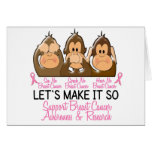 See Speak Hear No Breast Cancer 2 Card