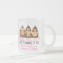 See Speak Hear No Breast Cancer 2 Mug
