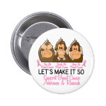 See Speak Hear No Breast Cancer 2 Pins