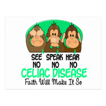 See Speak Hear No Celiac Disease 1 Post Cards
