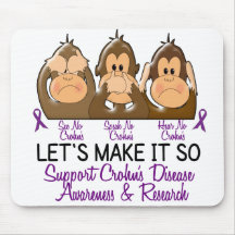 See Speak Hear No Crohns Disease 2 Mouse Mats