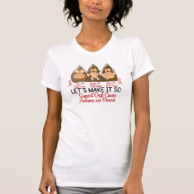 See Speak Hear No Oral Cancer 2 T Shirts