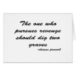 Seek Revenge quote Greeting Card