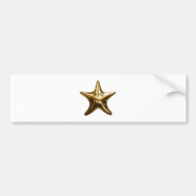 Seestern starfish gold auto aufkleber