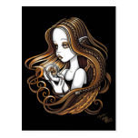 "Seika" Amber Rose Crystal Ball Angel Postcard