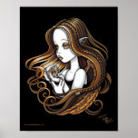"Seika" Amber Rose Crystal Ball Angel Poster