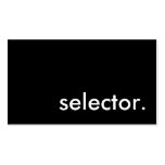 selector. business cards