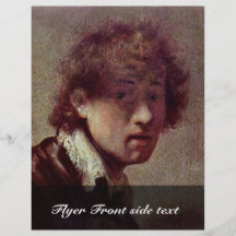 Self Portrait At An Early Age. By Rembrandt Van Full Color Flyer