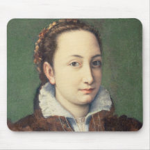 Self portrait, attired as maid-of-honour mouse pads